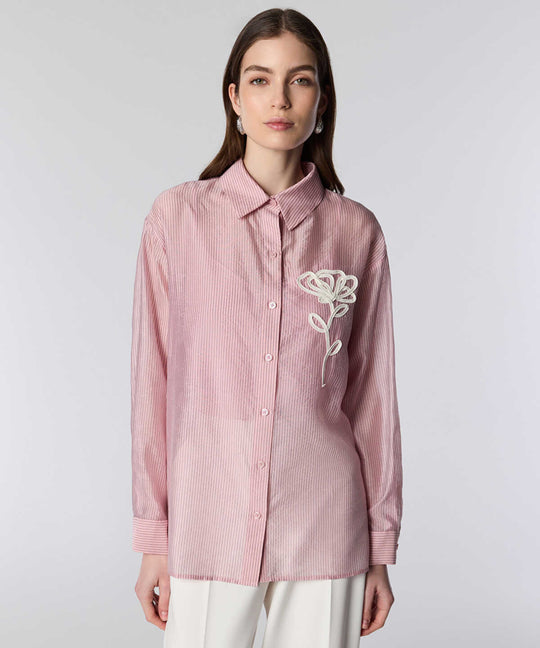 Embroidered Stripe Shirt