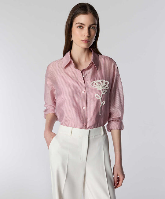 Embroidered Stripe Shirt