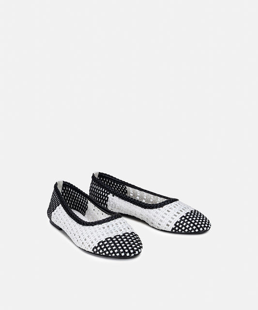 Woven Color-Block Ballet Flats