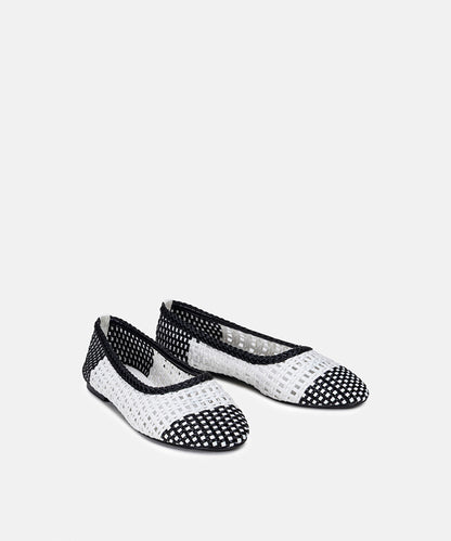 Woven Color-Block Ballet Flats