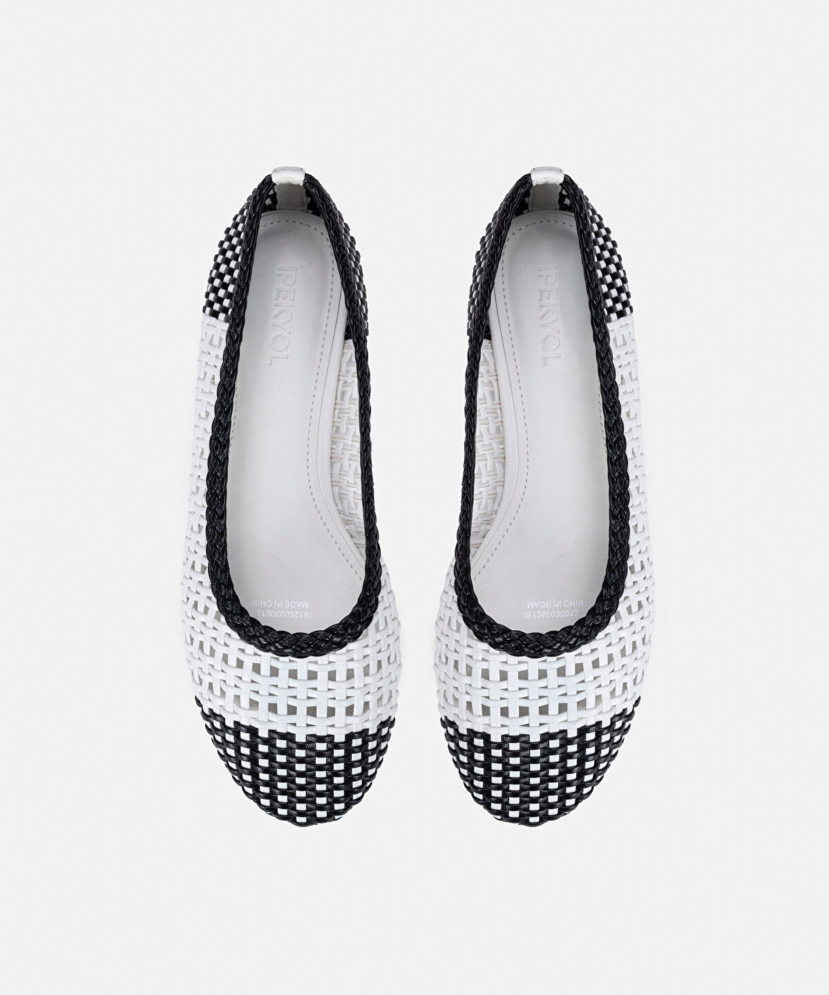Woven Color-Block Ballet Flats