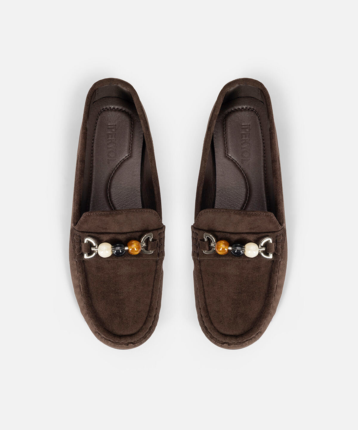 Bead Embellished Loafers