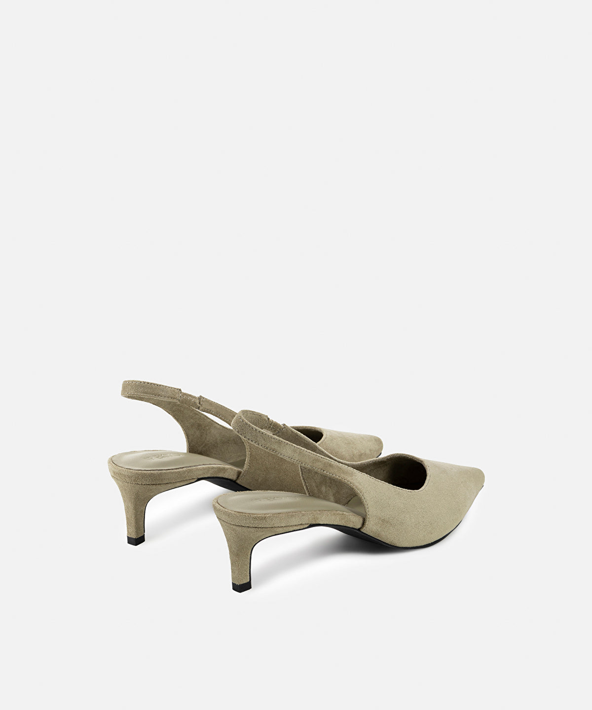 Suede-Effect Slingback Heels