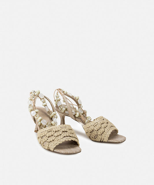 Mixed Bead-Adorned Heels