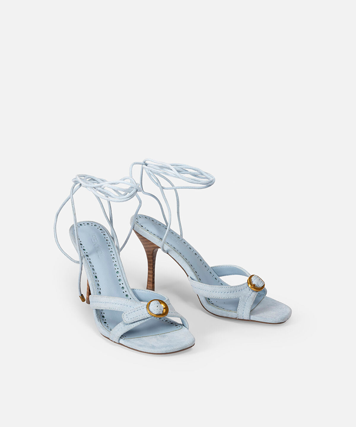 Zoomed Ankle Tie Heeled Sandals