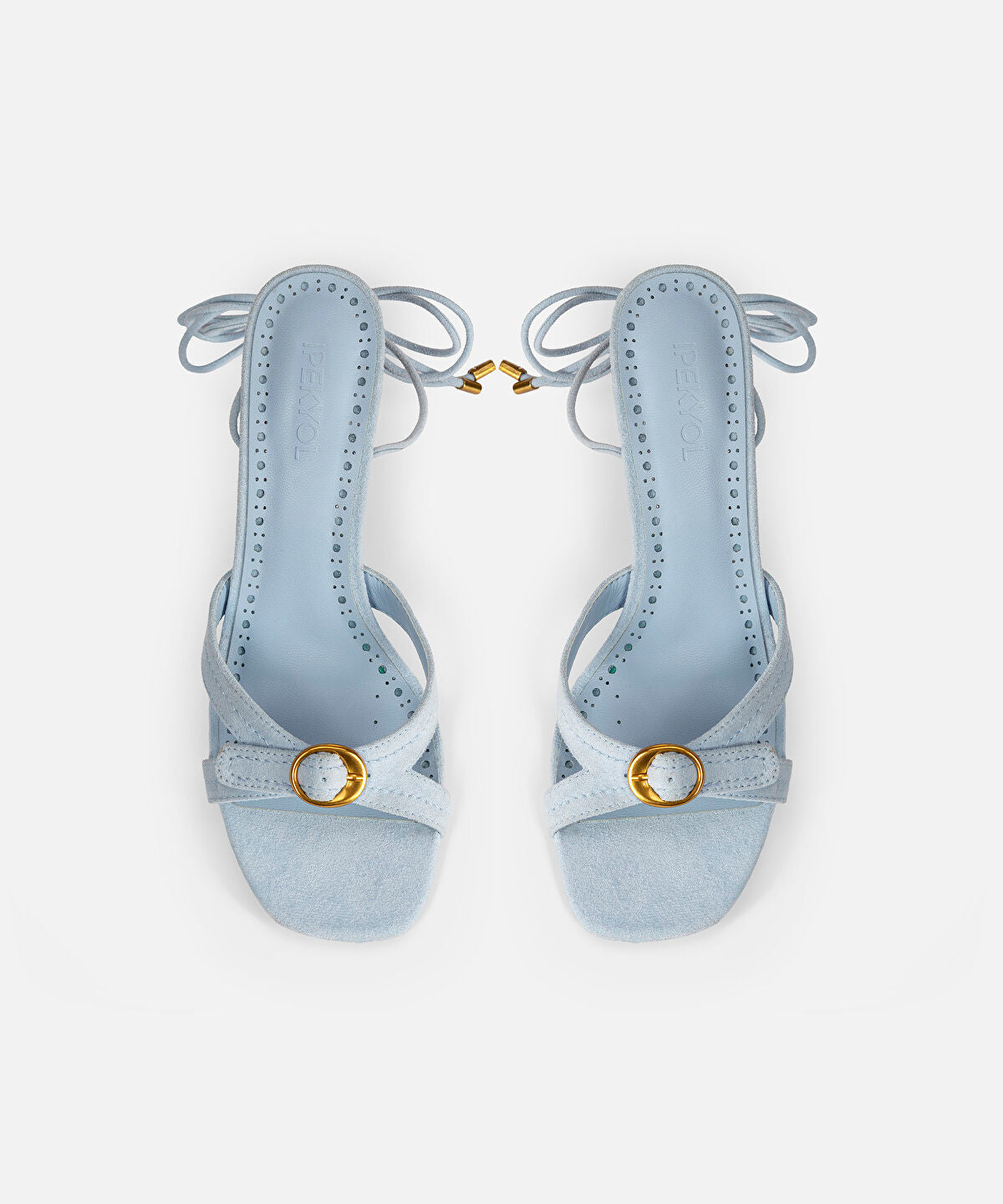 Zoomed Ankle Tie Heeled Sandals