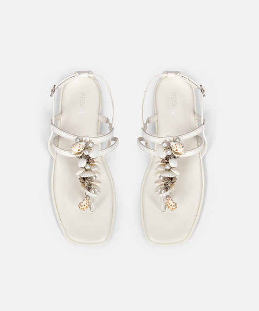 Seashell Embellished Sandals