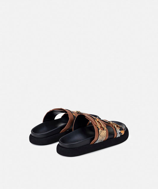 Double-Strap Embellished Slippers