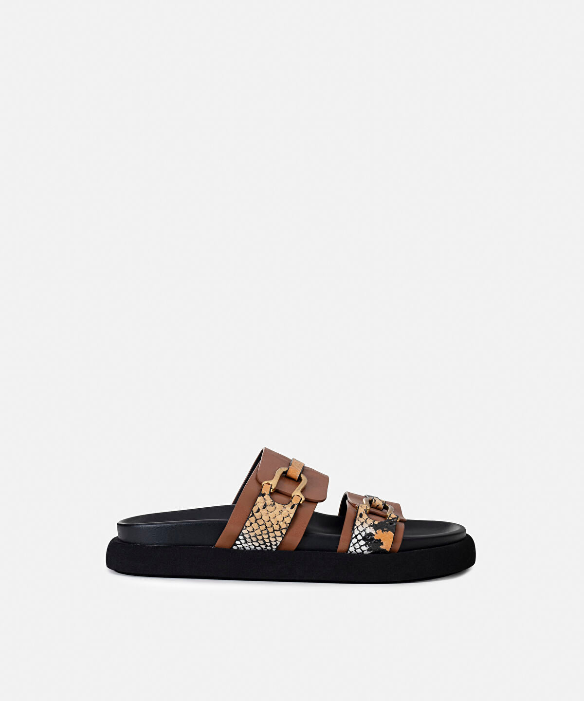 Double-Strap Embellished Slippers