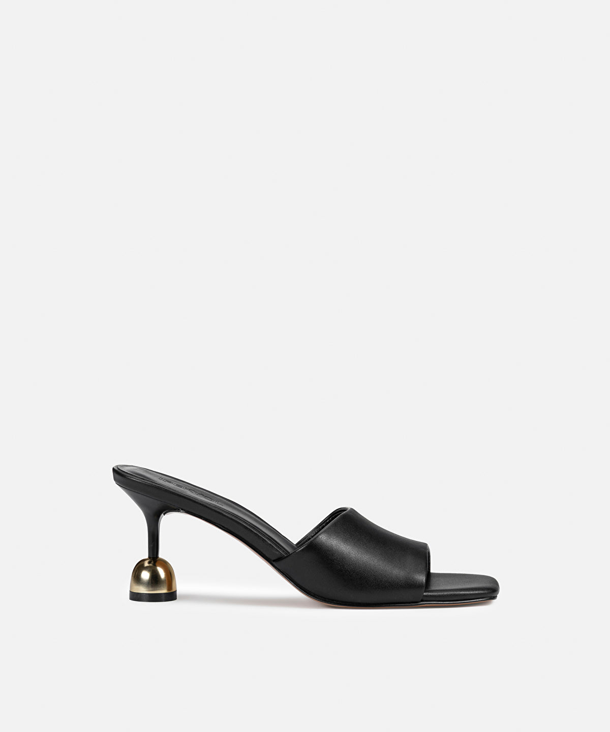 Zoomed Leather-Effect Mules with Contrasting Heels