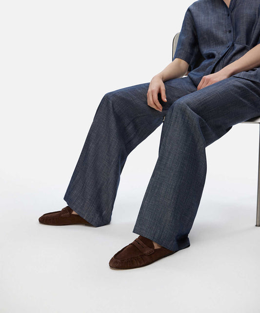 Leather Mule Loafers
