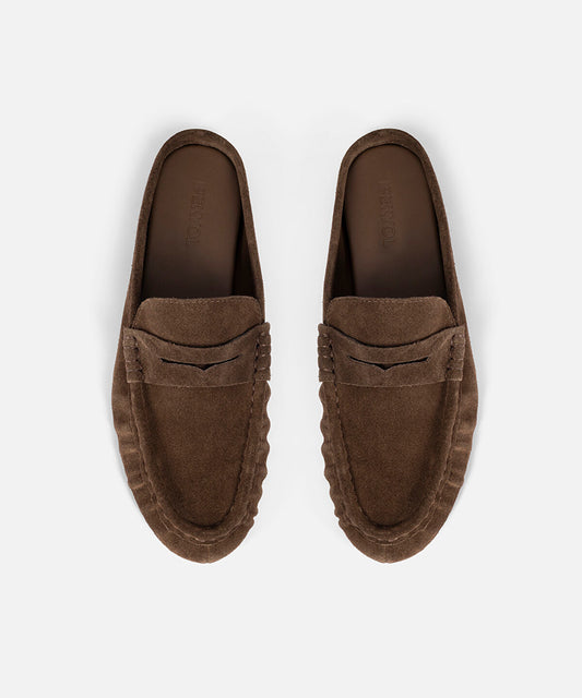 Leather Mule Loafers