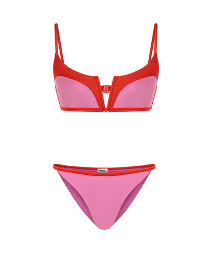 Color-Block Bikini Set