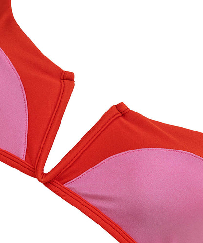 Color-Block Bikini Set