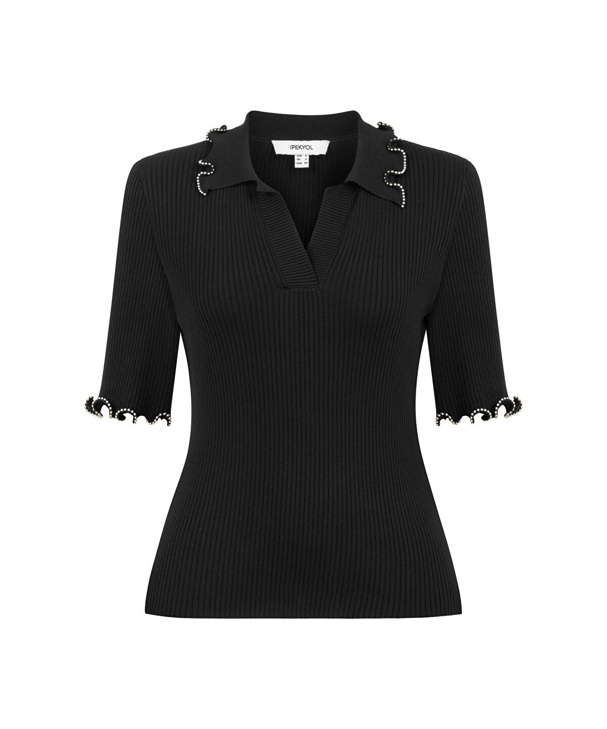 Zoomed Embellished Knit Top