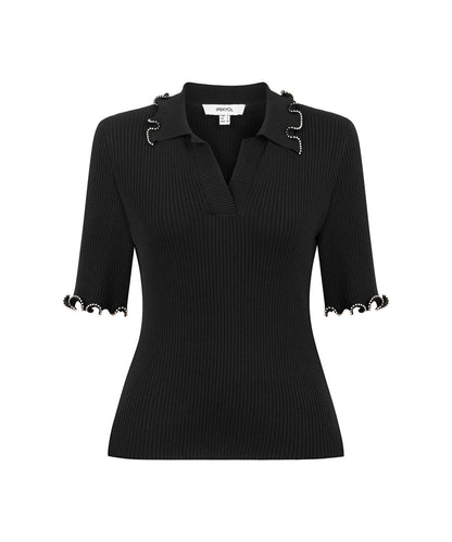 Embellished Knit Top