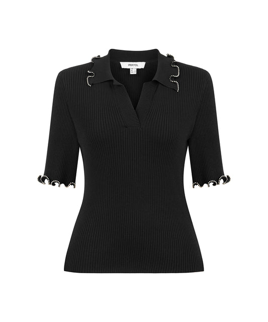 Embellished Knit Top