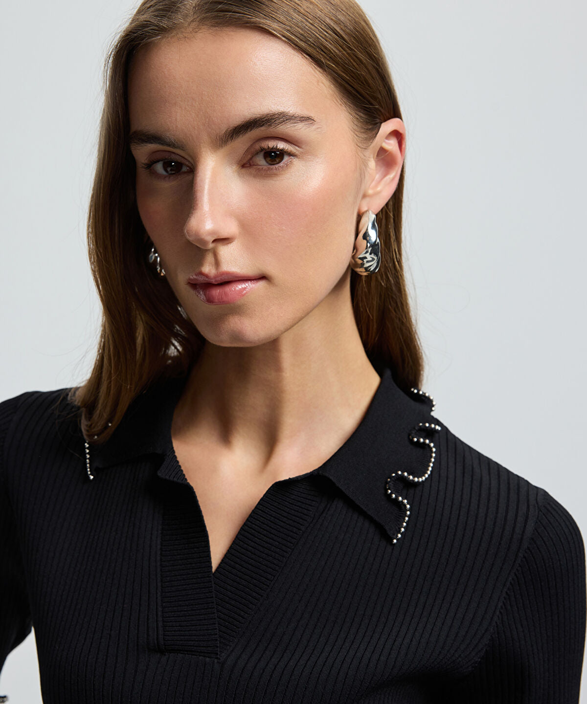 Zoomed Embellished Knit Top