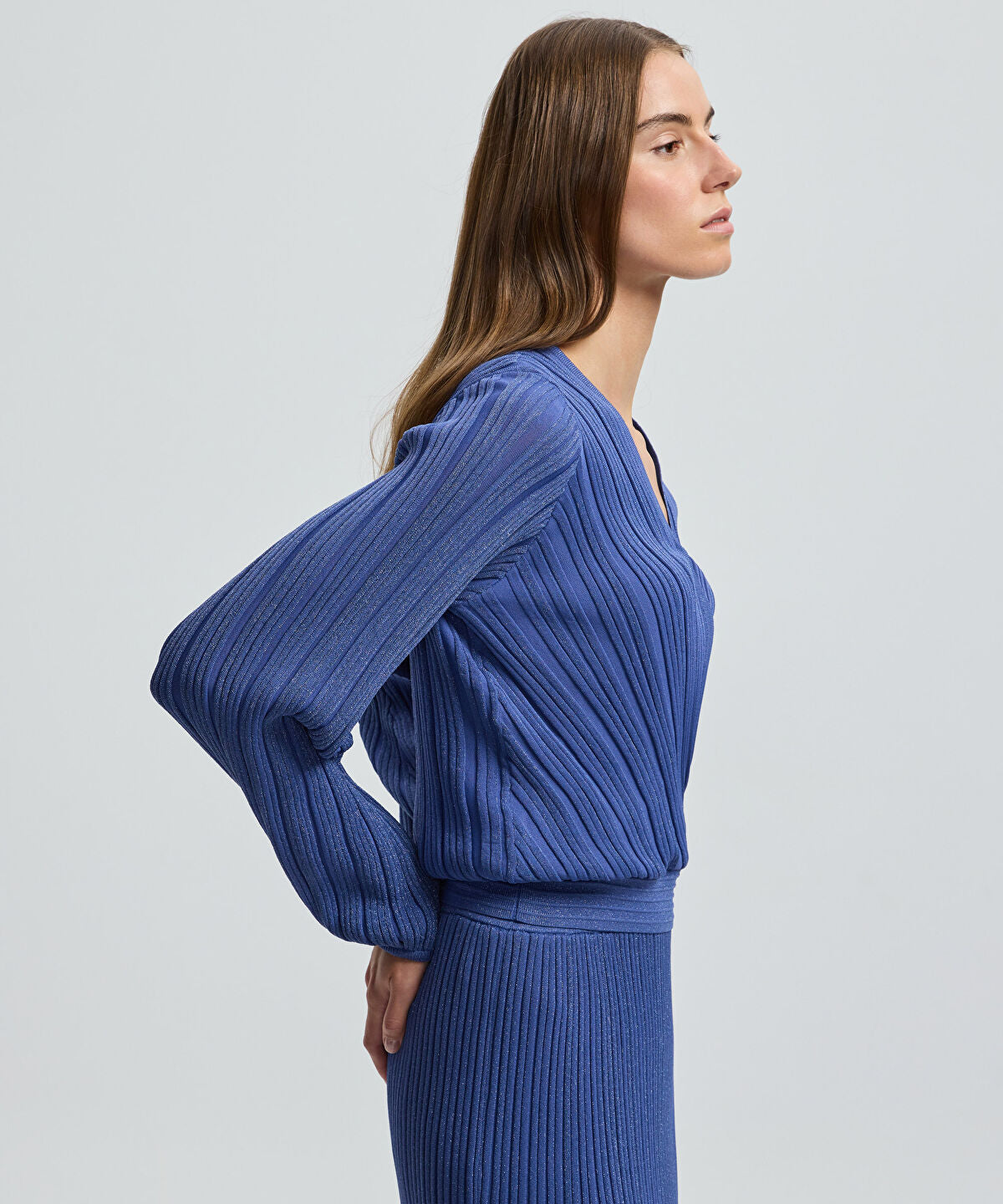 Zoomed Lurex Knit Top