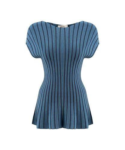 Contrast Trim Knit Top