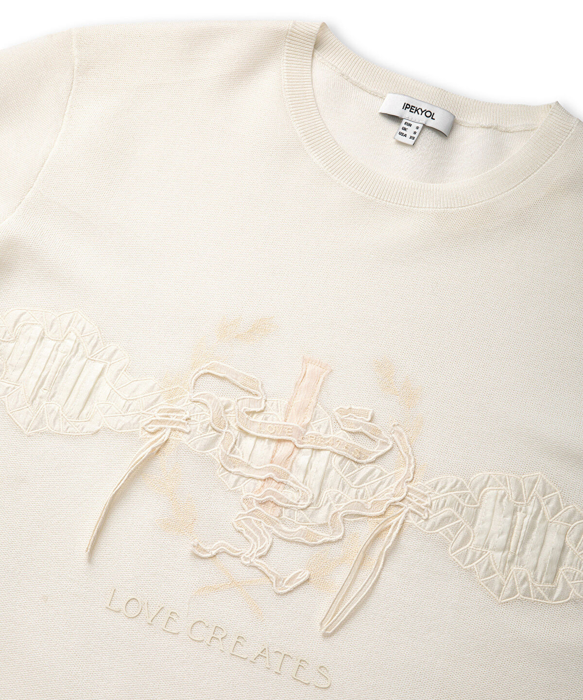 Embroidered Knit Top with Applique