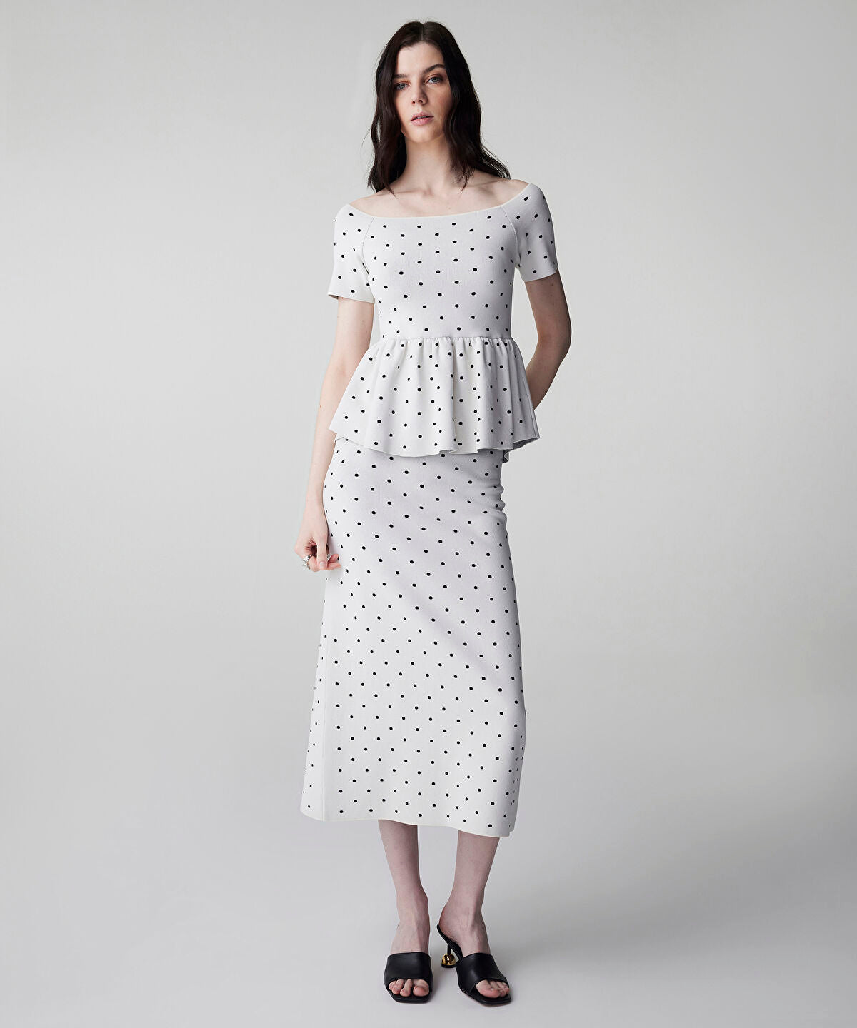 Polka-Dot Knit Top