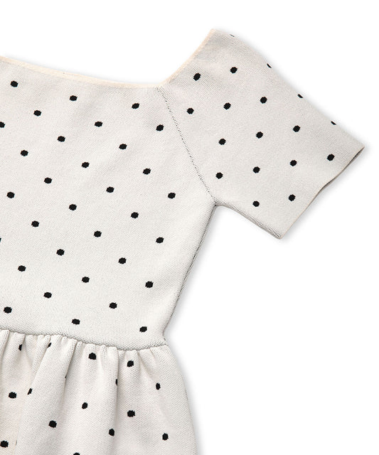 Polka-Dot Knit Top