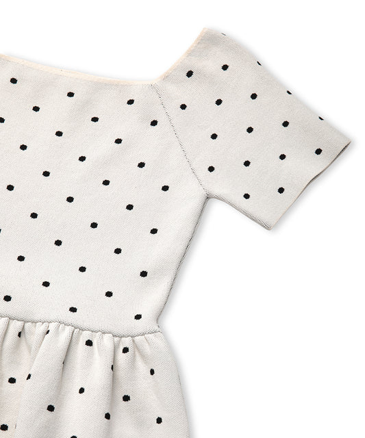 Polka-Dot Knit Top