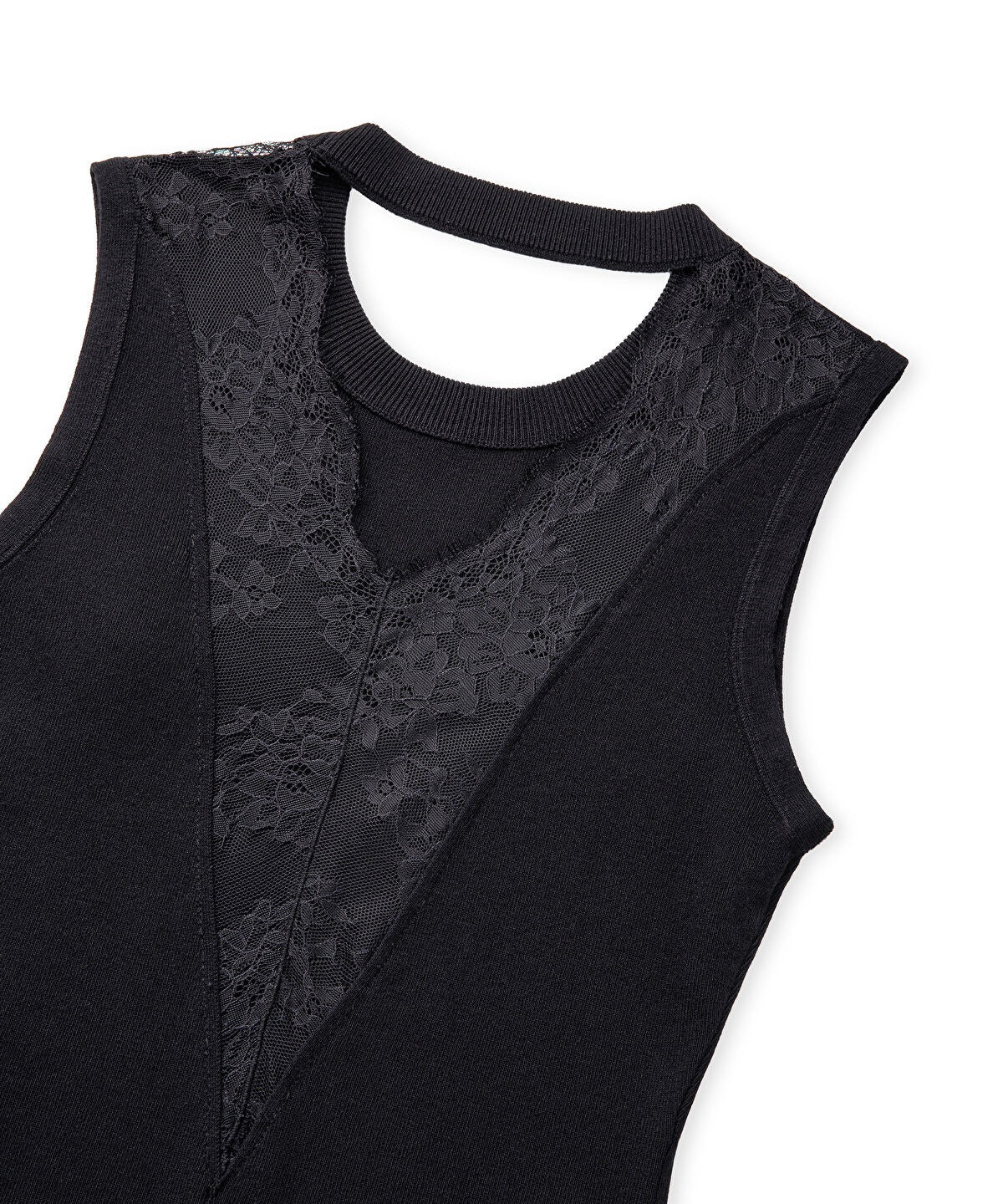 Zoomed Lace Trim Knit Top