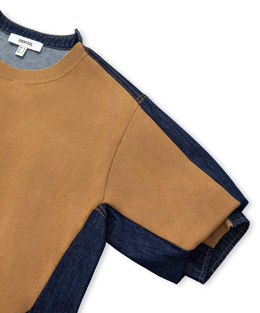 Mixed Media Knit Top