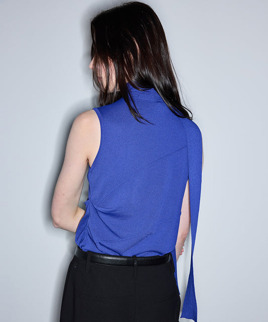 Scarf-Effect Knit Top