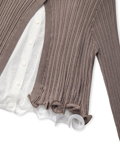 Layered Knit Cardigan