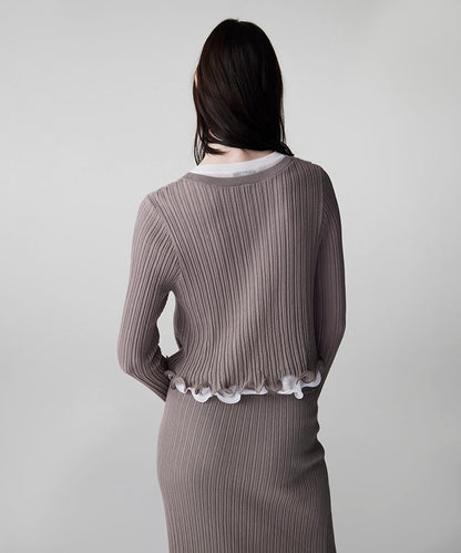 Layered Knit Cardigan