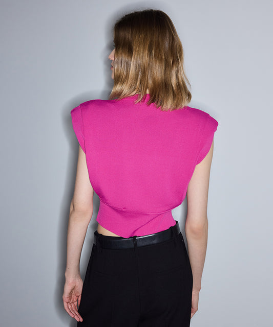 Knit Top with Shoulder Pads