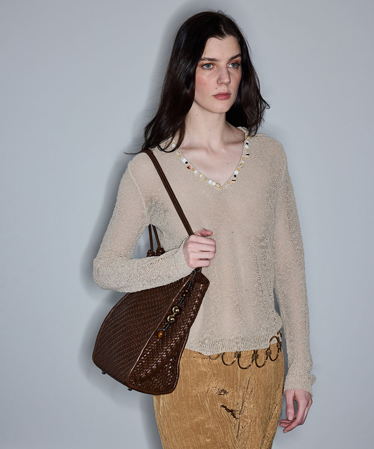 Zoomed Embellished Knit Top