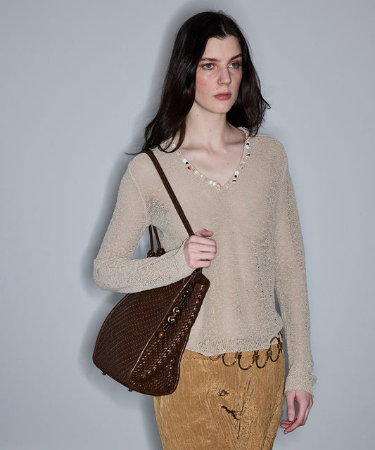 Embellished Knit Top