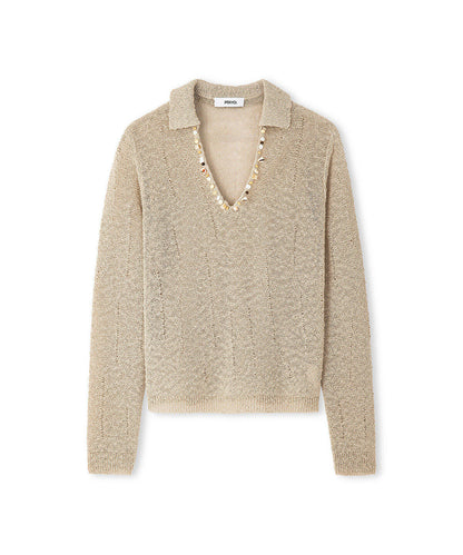 Embellished Knit Top
