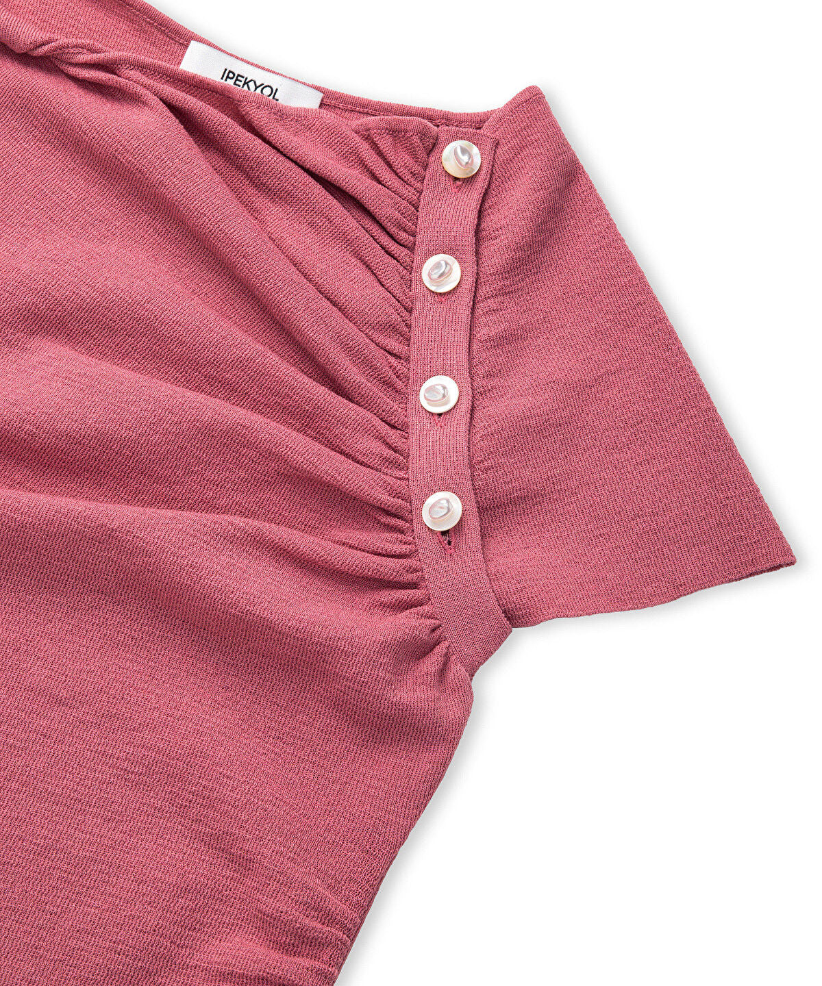 Zoomed Gathered Asymmetric Knit Top
