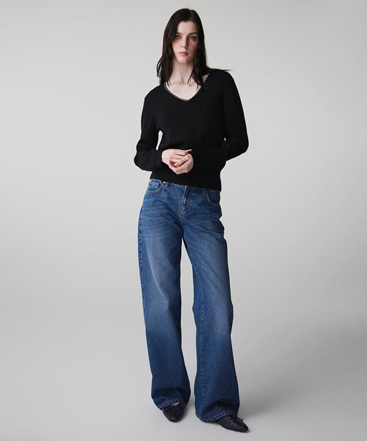 Knit Top with Rhinstone Embellishments