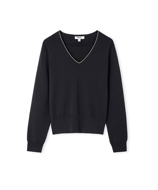 Knit Top with Rhinstone Embellishments