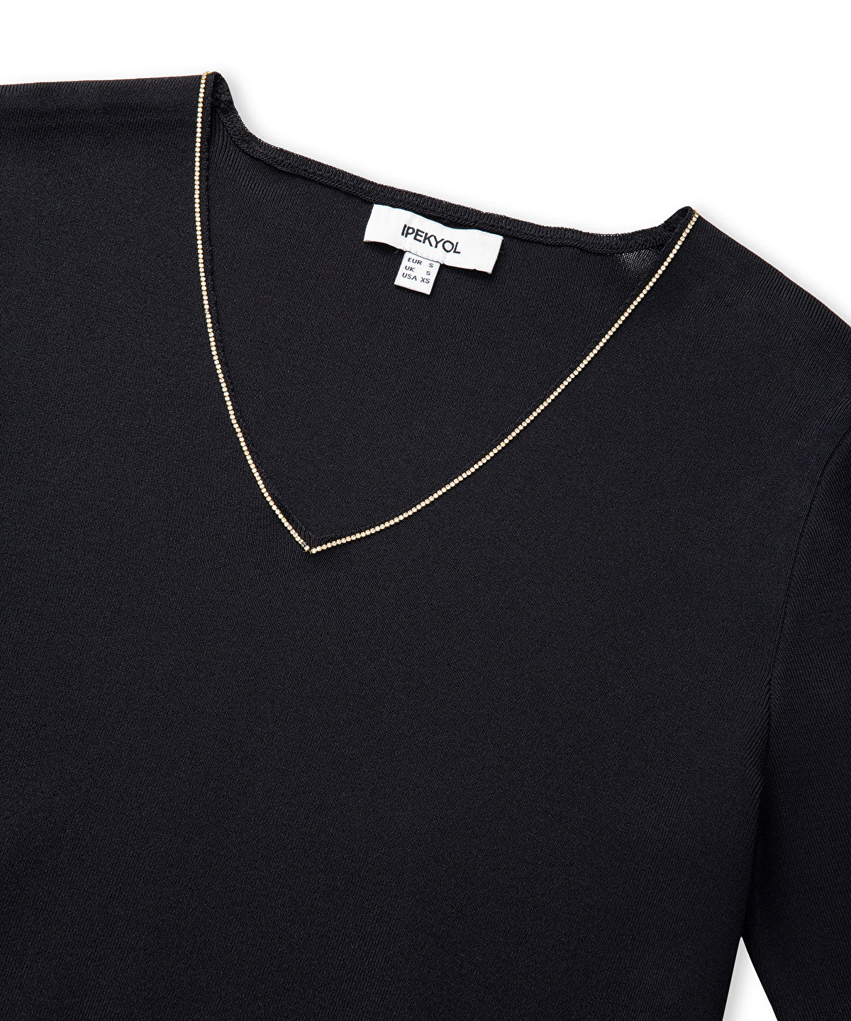 Knit Top with Rhinstone Embellishments