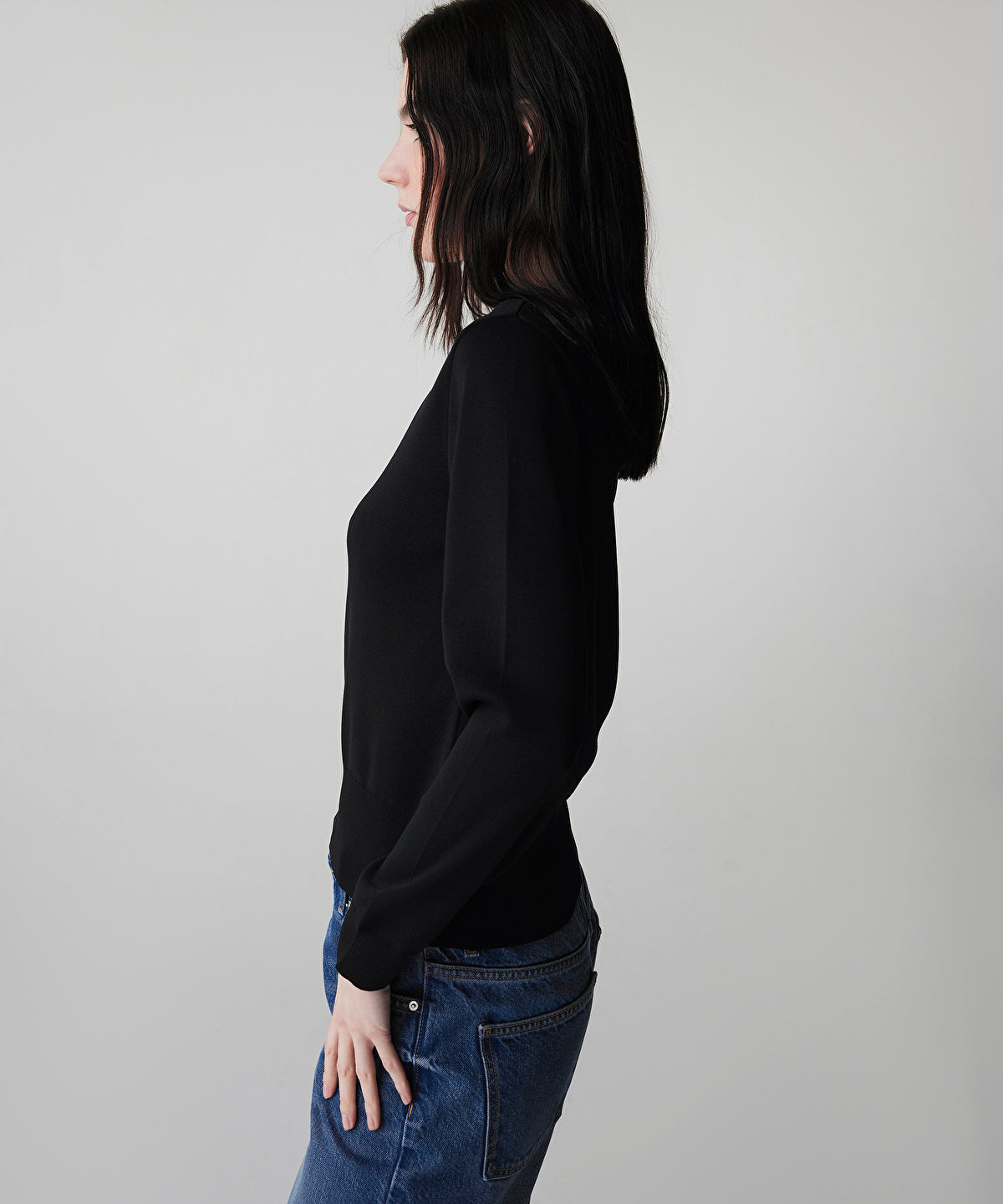 Knit Top with Rhinstone Embellishments