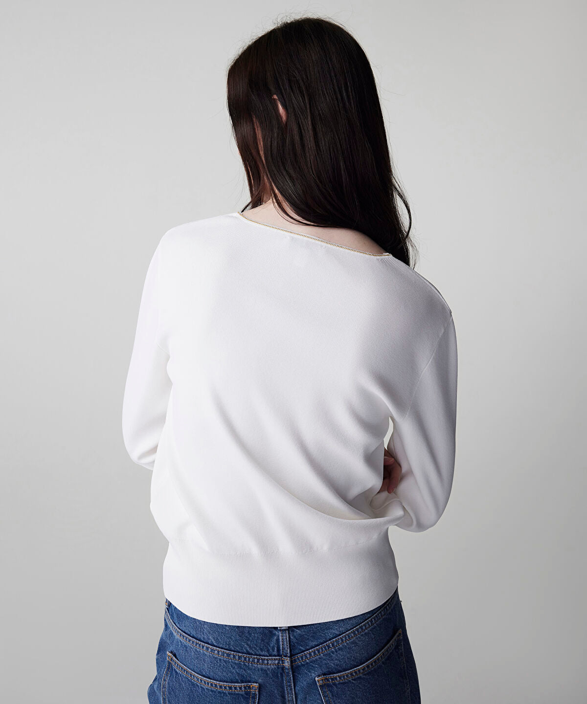 Knit Top with Rhinstone Embellishments