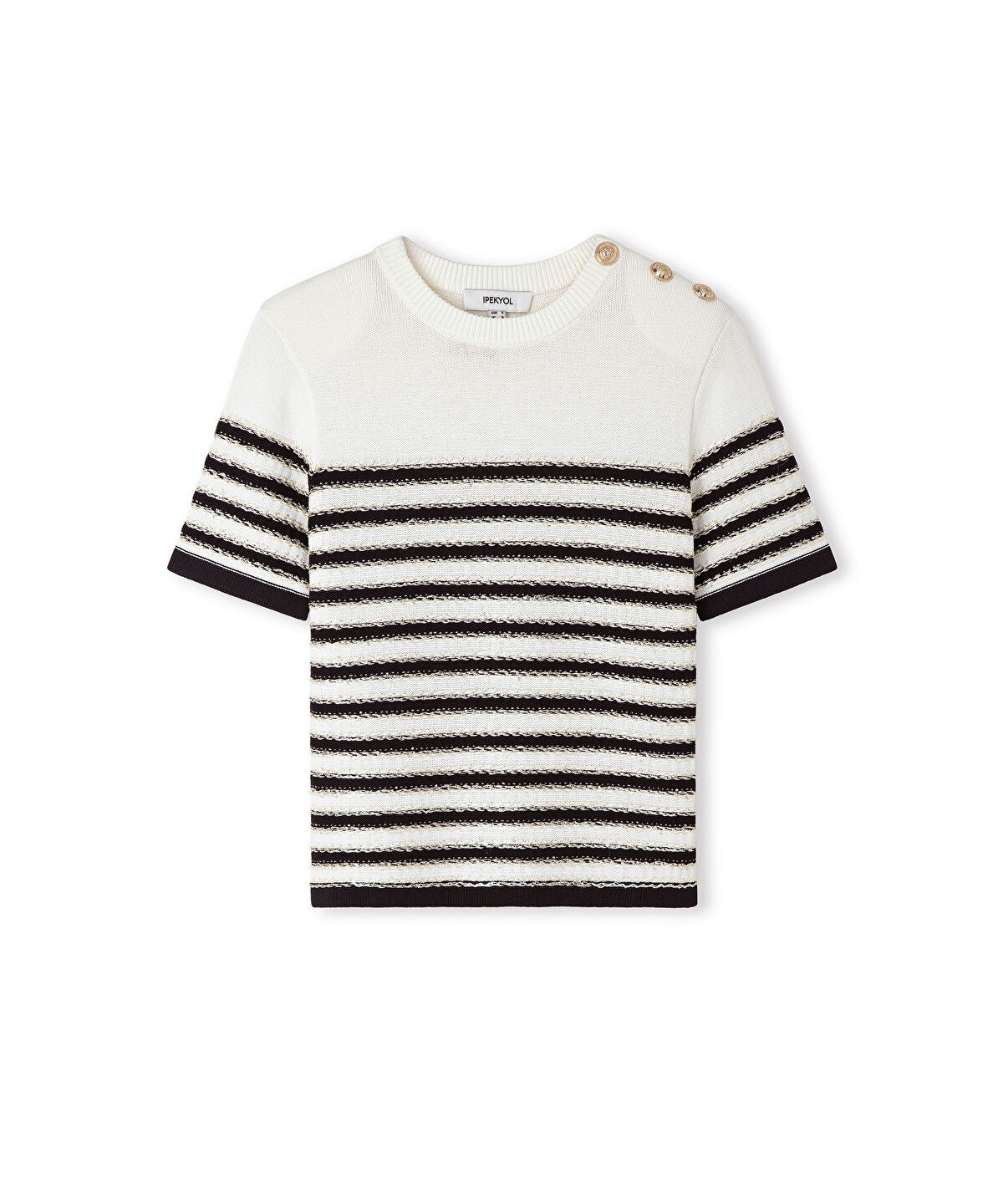 Zoomed Color-Block Striped Knit Top