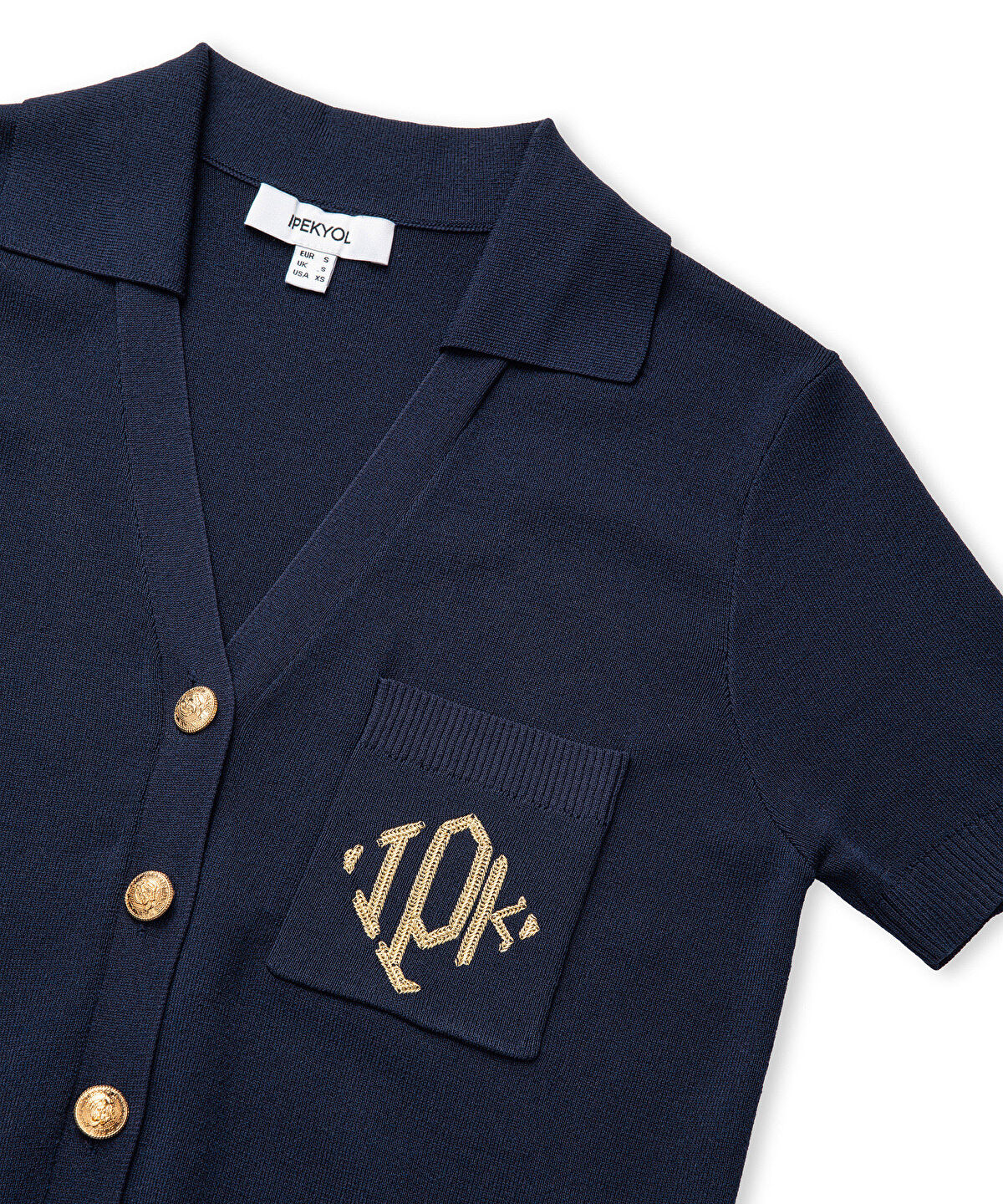 Zoomed Monogram Embroidered Knit Top
