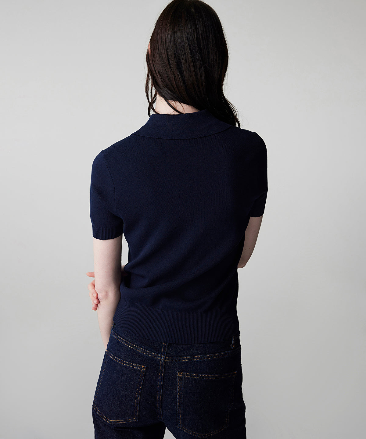 Zoomed Monogram Embroidered Knit Top