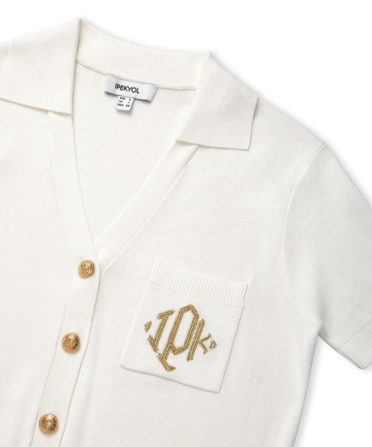 Zoomed Monogram Embroidered Knit Top