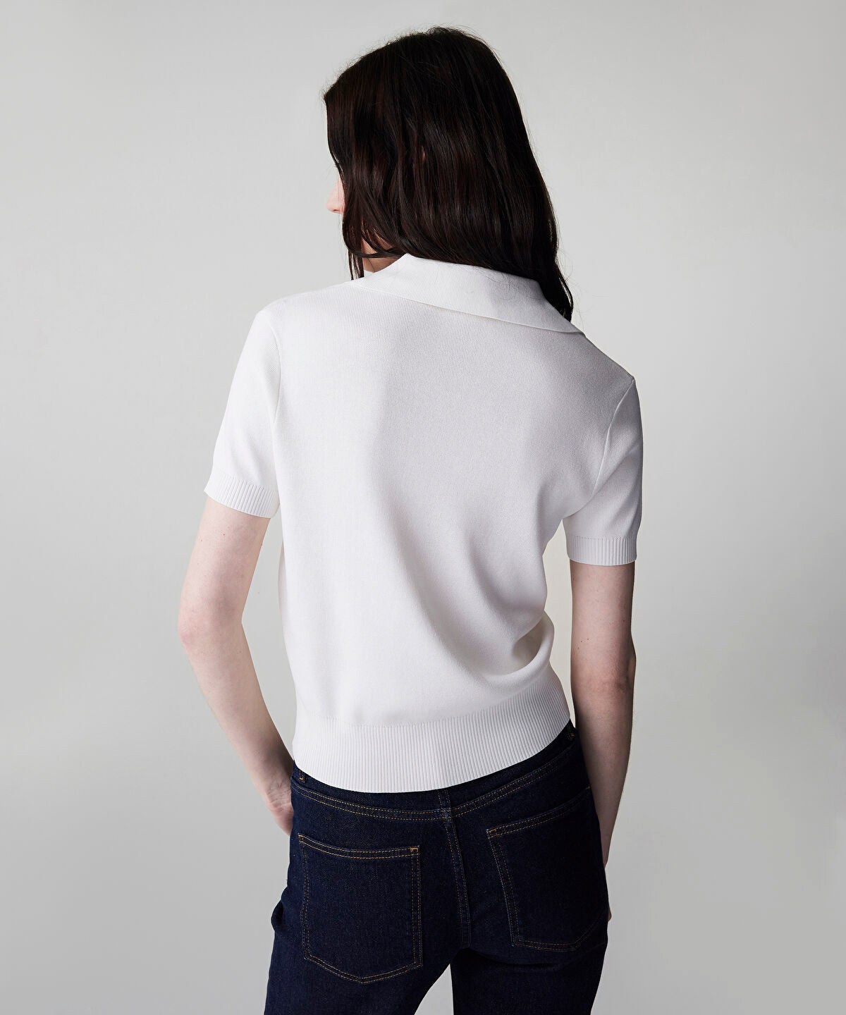 Zoomed Monogram Embroidered Knit Top