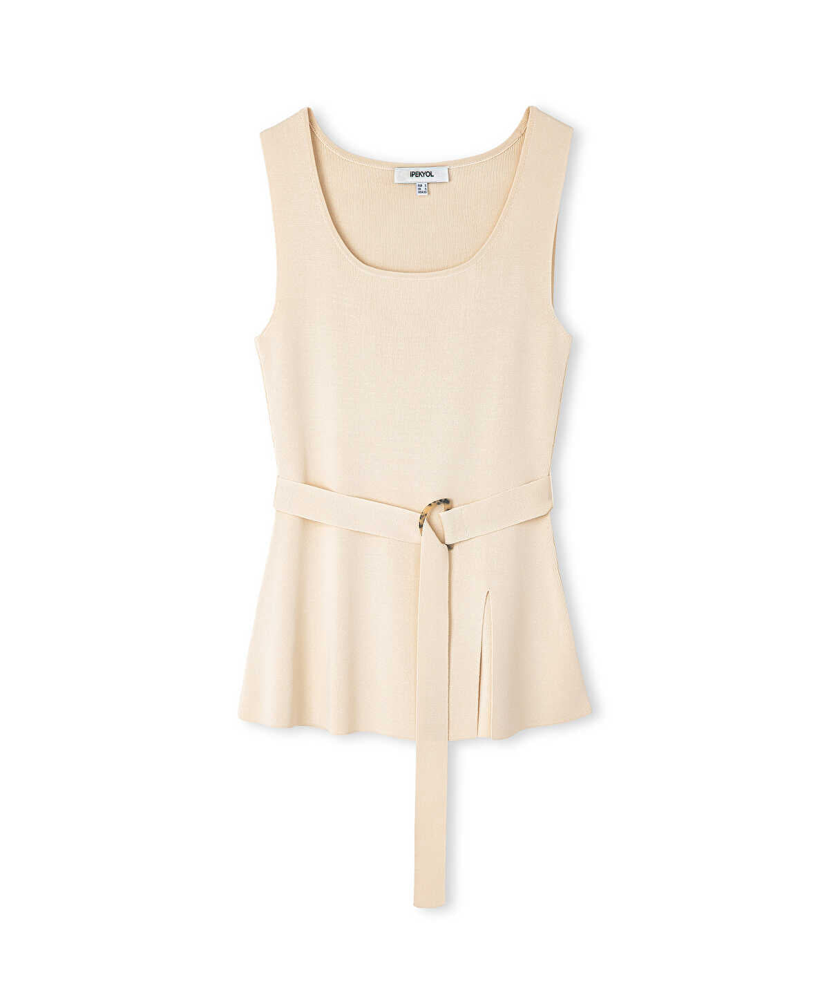 Belted Knit Top