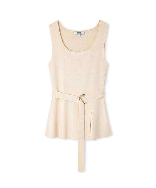 Belted Knit Top